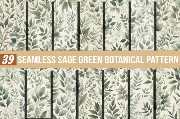 Download Sage Green Botanical Pattern - Botanical Collection